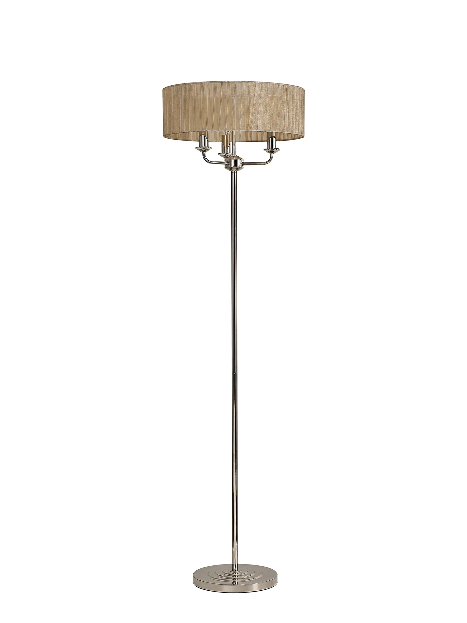 Banyan 45cm 3 Light Floor Lamp Polished Nickel, Soft Bronze DK0889  Deco Banyan PN SB